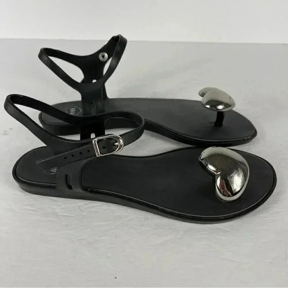 ❤️ Melissa sandals heart women  size 6 black - Picture 3 of 7